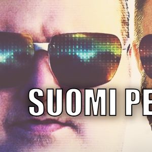 Kim Dotcom ja Riku Rantala vierekkäin, päällä teksti Suomi Perkele!