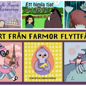 Pärmbilder till fyra finlandssvenska barnböcker.