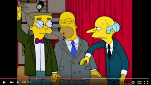 Smithers (vas.) on toiminut Monty Burnsin lojaalina apulaisena jo yli 25 vuoden ajan. // Kuva: YouTube.com / Charles M. Burns