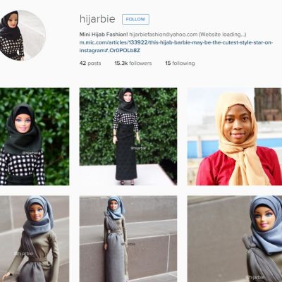 Haneefah Adam on perustanut hijarbie-tilin Instagramiin.
