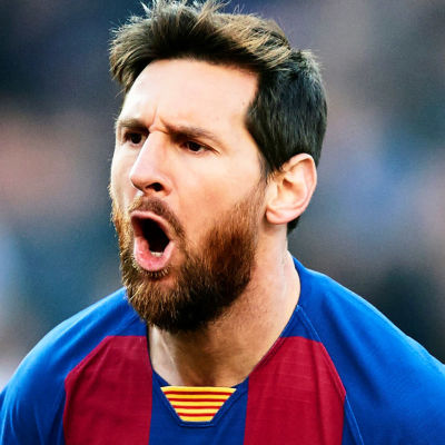 Lionel Messi jublar.