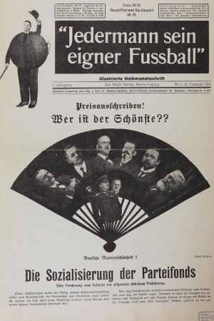 John Heartfields titelsida av den dadaistiska tidskriften Jedermann sein eigener Fussball John Heartfields titelsida av den dadaistiska tidskriften Jedermann sein eigener Fussball
