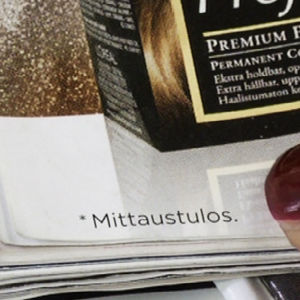 Mihin sana "Mittaustulos" viittaa, jää epäselväksi Kuva lehden alareunassa olevasta tähdestä, jonka alla lukee mittaustulos.