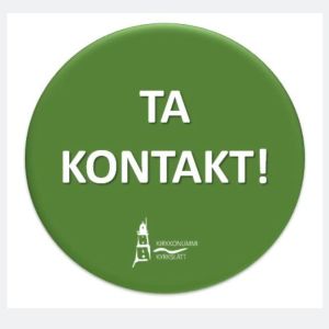 På Kyrkslätts webbplats kan man klicka på knappen för att få hjälp med missbruk. En bild av en virtuell grön knapp där det står "Ta kontakt".