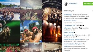 Santa Cruzin nokkamies Archie Cruz kiittelee uskomattomasta vuodestaan kuvakollaasin muodossa. // Kuva: Kuvakaappaus Instagramista.