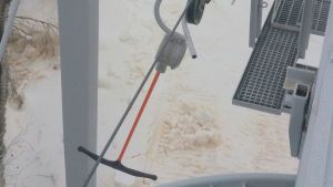 Ett liftankare hade fastnat i liftanordningen. En skidlift har fastnat i liftanordningen på Öjberget i Vasa