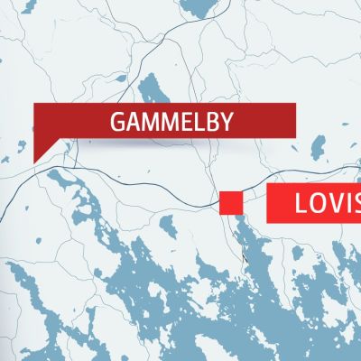 Karta över Lovisa centrum och Gammelby