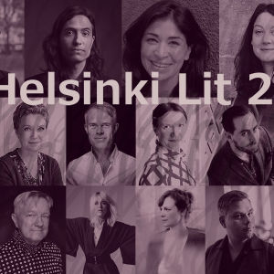 Kuvakollaasi Helsinki Lit -kirjallisuusfestivaaleille osallistuvista kirjailijoista
