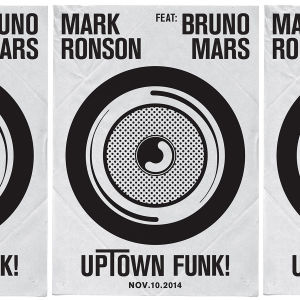 Poster på Mark Ronsons och Bruno Mars singel Up town funk.