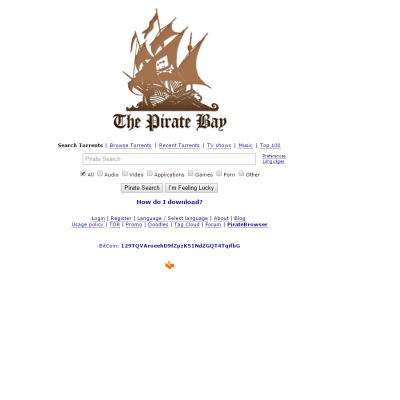 Fildelningssidan The Pirate Bays logo