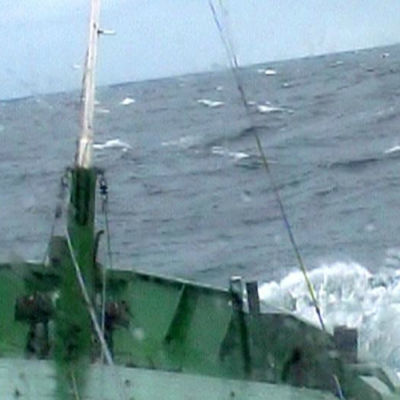 M/s Pamela i stormigt hav, Yle 2001