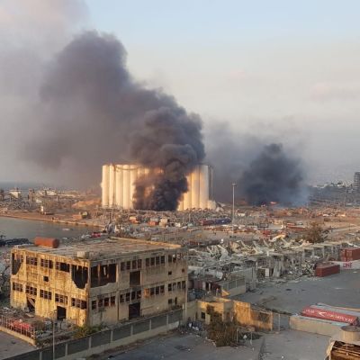 Explosion i Beirut.