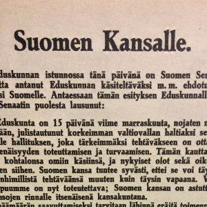 Suomen itsenäisyysjulistus.