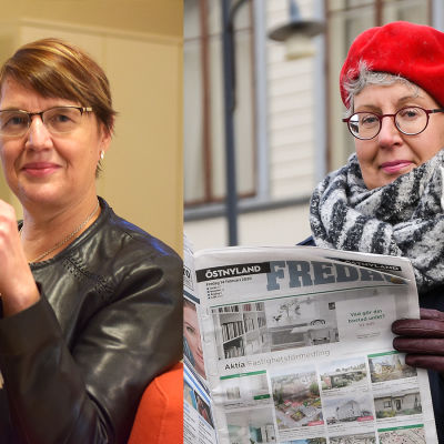 Bilden är ett montage av två bilder med personporträtt. Marina Holmberg till vänster och Helén Kurri till höger.