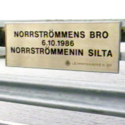 Invigning av Norrströmmens bro, Nagu, 1986