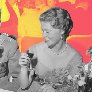 Ruotsin Prinsessa Birgitta illallispöydässä Kalastajatorpalla. 