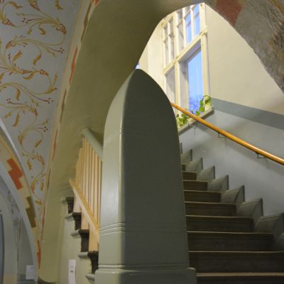 Lahden kansanopistona tunnettu rakennus.