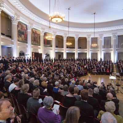 Svenska litteratursällskapets årshögtid 2017 i Helsingfors universitets solennitetssal
