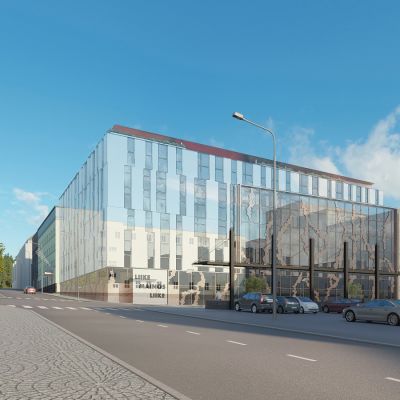 Havainnekuva uudesta Reimarin kiinteistöstä Valtiontalon vieressä.