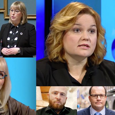 Kirsi Varhila, Anna-Kaisa Pekonen, Päivi Sillanaukee, Krista Kiuru, Onni Sarmaste, Tomi Lounema, Mika Lintilä ja Tiina Jylhä