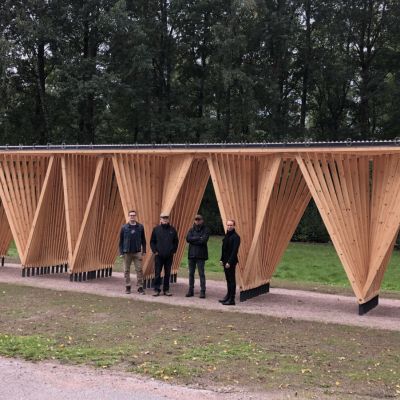 Arkkitehti Erkko Aartin suunnittelema paviljonkimainen kokonaisuus valmistui heinäkuussa.