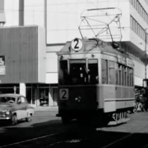 Raitiovaunu Turussa 1960-luvulla.
