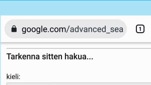 Googlen tarkennettu haku auttaa rajaamaan hakutuloksia. Googlen Tarkennettu Haku -näkymä