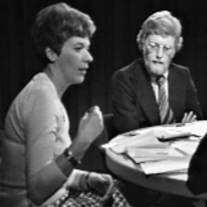 Diskussion kring Rundradion med Joan Harms och Arne Wessberg, 1974