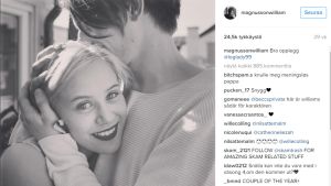Nora (Josefine Frida Petterssen) ja William (Thomas Hayes) ovat Skam-sarjan suosikkipari. Kuvakaappaus Williamin Instagram-tililtä.