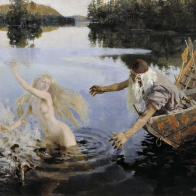 Väinämöinen tavoittelee Ainoa.