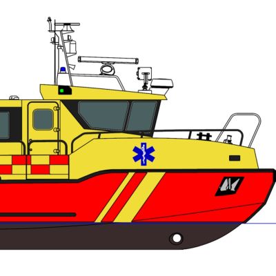 Kewatecs nya ambulansbåt som ska levereras till Landskrona.