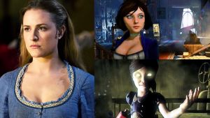 Onkohan Liisa Ihmemaassa inspiroinut sekä Westworldin Doloresin että Bioshock-pelien Elizabethin ja Little Sisterin lookkeja? // Kuva: HBO, 2K Games, Irrational Games
