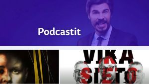 Yle Areenan podcastit löydät radio-ohjelmien kanssa samalta sivulta. Kuvassa kuvakaappaus Yle Areenan podcast-sivulta