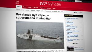 Utveckling av alla storlekars ubåtar pågår på många håll i världen. Skärmdump från SVT av rysk miniubåt.