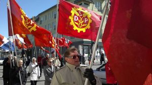Arbetarrörelsen har en stark politisk historia sdp:s anhängare marscherar