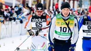 Förra året slutade Lindvall på 78:e plats. Christoffer Lindvall går i mål i Vasaloppet