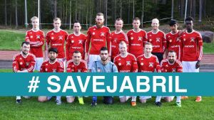 Munsala United hoppas kunna vända på Migrationsverkets beslut med kampanjen #SaveJabril Munsala United har startat kampanjen #SaveJabril. Här en lagbild.