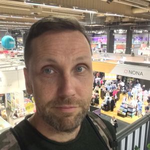 Sebastian Bergholm på Bokmässan i Göteborg 2019.