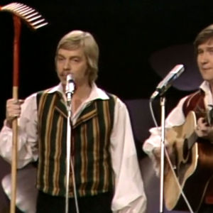 Finntrio esiintyy euroviisukarsinnassa 1977