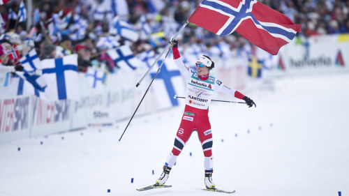 Johaugs passning efter utklassningen Johaugs passning efter utklassningen