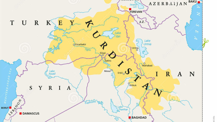 karta över kurdistan