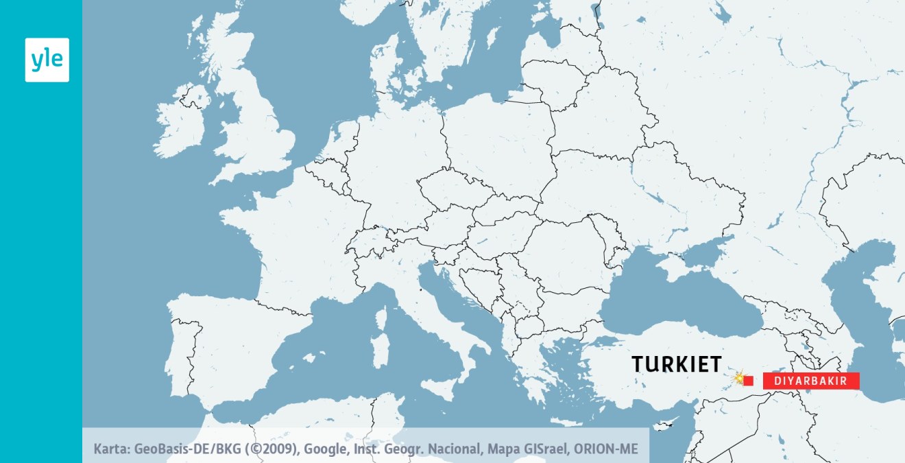 turkiet karta Explosion i sydöstra Turkiet   flera döda | Utrikes | svenska.yle.fi