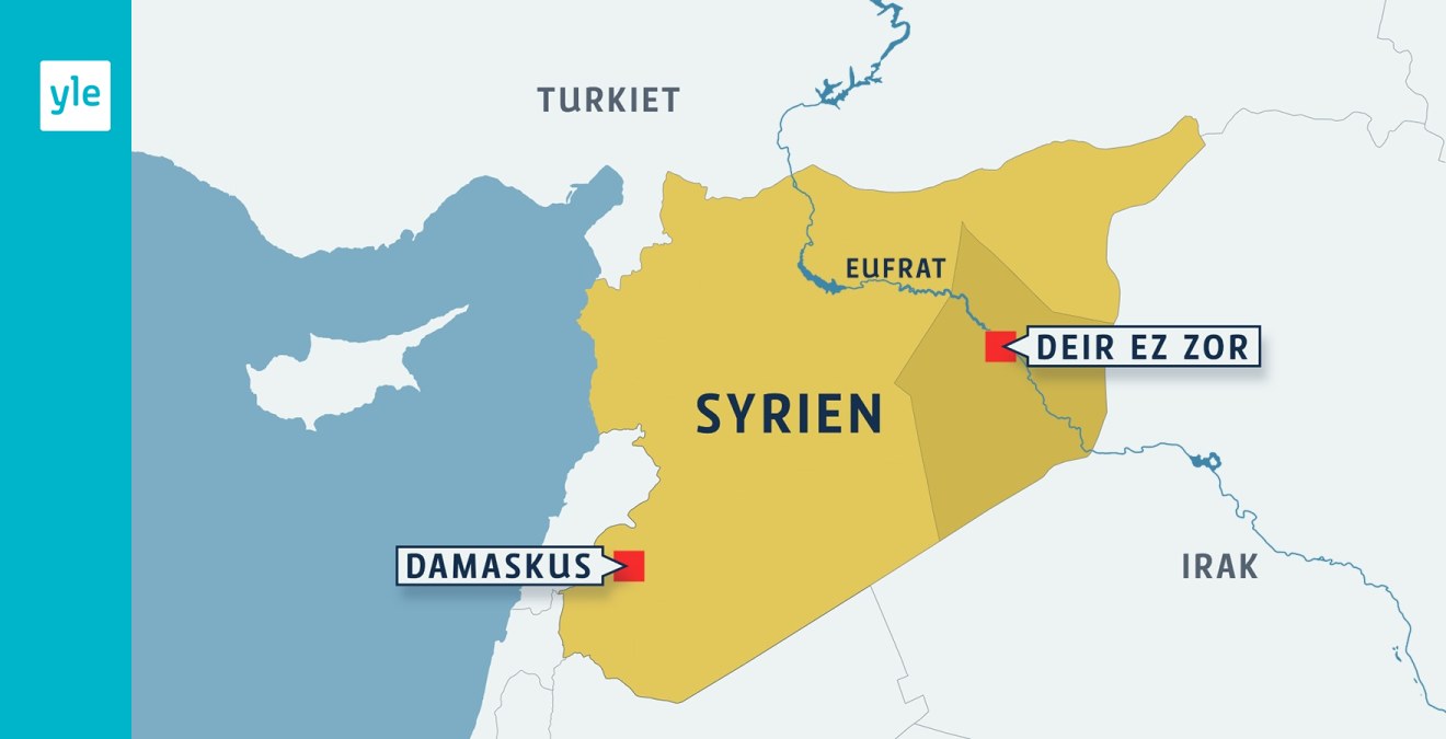 karta över syrien Enorm Explosion Da Oidentifierade Stridsplan Angrep Pro Iransk Grupp I Ostra Syrien Usa Bombade Samma Omrade Nyligen Utrikes Svenska Yle Fi karta över syrien