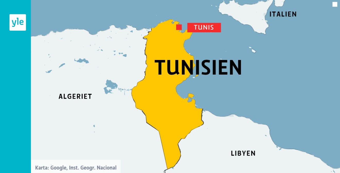 tunisien karta Kvinna sprängde sig i luften i Tunisiens huvudstad Tunis | Utrikes 