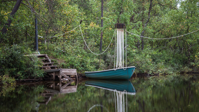 Venelossi Lemmenjoen kansallispuistossa.