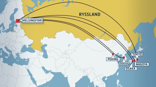 karta flygrutter europa Asientrafiken livsviktig för Finnair | Inrikes | svenska.yle.fi