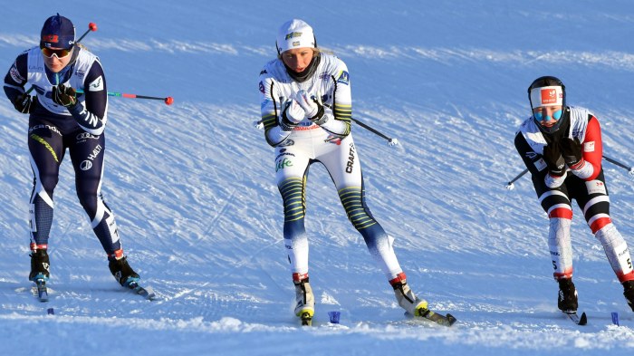 Frida Karlsson vann masstarten före Norges Helene Marie Fossesholm och Finlands Anita Korva. Frida Karlsson vann masstarten före Norges Helene Marie Fossesholm och Finlands Anita Korva.