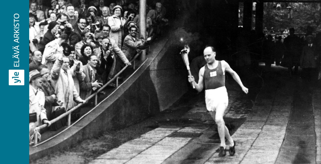 Paavo Nurmi tuo olympiasoihdun | Elävä arkisto 