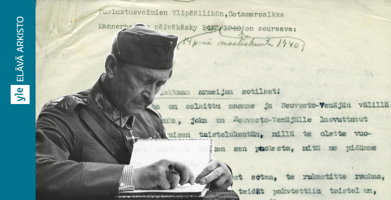 Mannerheimin Paivakasky Talvisodan Paatyttya Elava Arkisto Yle Fi