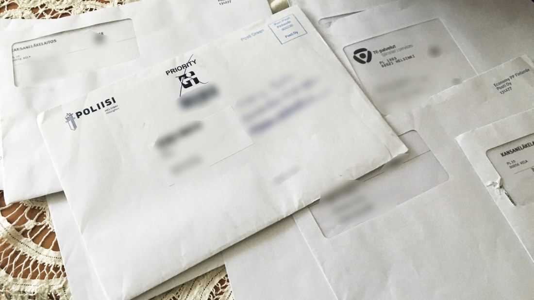 Post till en okänd person började dimpa ner i Eriks